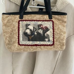 Brighton Velvet Damask Schnauzer Purse
